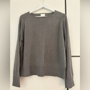 H&M Gray Scoop Neck Lightweight Sweater